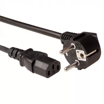 ACT Powercord LSZH maitinimo laidas su CEE 7/7 kištuku (kampu) - C13 juodas 1,5 m