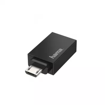 Hama 00200307 lyties keitiklis Micro-USB į USB Type-A juodas