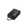 Hama 00200307 lyties keitiklis Micro-USB į USB Type-A juodas