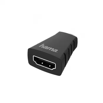 Hama 00200348 HDMI lyties keitiklis Micro HDMI (Type D) į standartinį HDMI (Type A) juodas