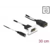 DeLOCK Easy 45 DisplayPort modulis su DC maitinimo jungtimi 2,1 x 5,5 mm, 4K 60 Hz