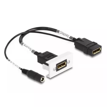 DeLOCK Easy 45 DisplayPort modulis su DC maitinimo jungtimi 2,1 x 5,5 mm, 4K 60 Hz