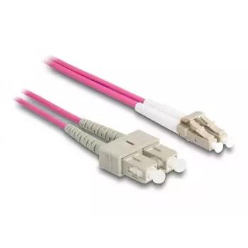 DeLOCK Fiber Optical Cable LC Duplex – SC Duplex OM4 3m