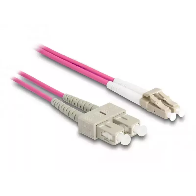 DeLOCK Fiber Optical Cable LC Duplex – SC Duplex OM4 3m