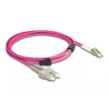 DeLOCK Fiber Optical Cable LC Duplex – SC Duplex OM4 3m