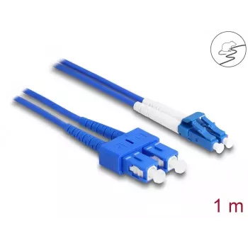 DeLOCK Fiber Optical Cable LC Duplex į SC Duplex Single Mode OS2 1 m