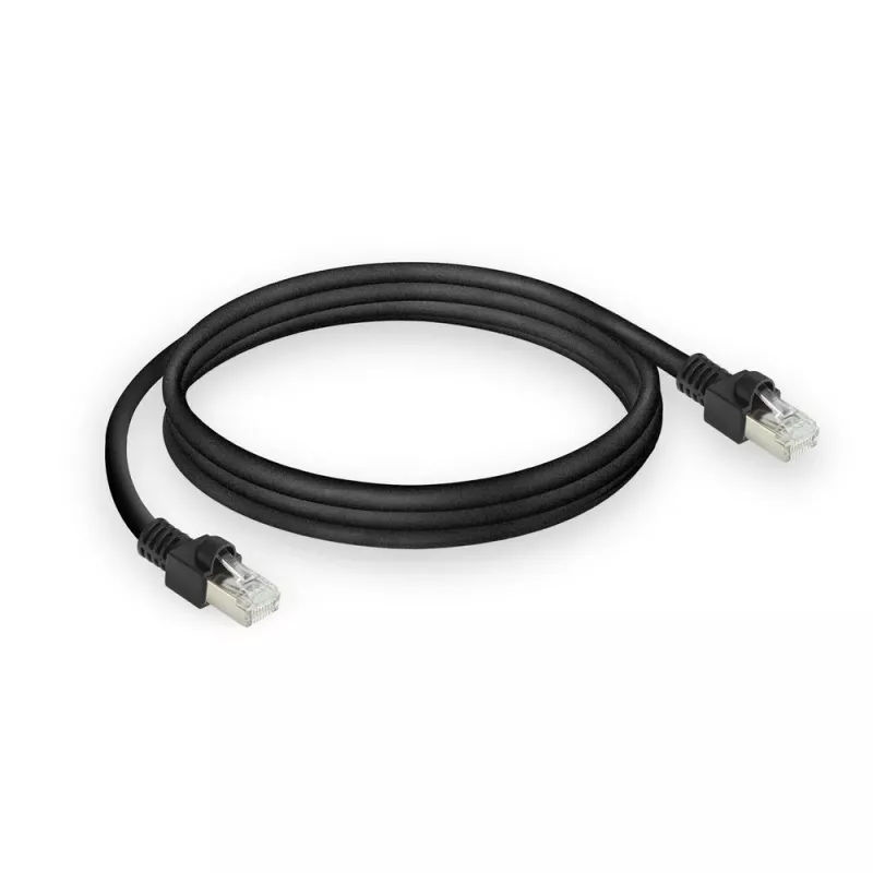 ACT Black 10 m S/FTP CAT7 PUR lankstus sujungiamasis kabelis su RJ45 jungtimis (atitinka CAT6A)