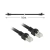 ACT Black 10 m S/FTP CAT7 PUR lankstus sujungiamasis kabelis su RJ45 jungtimis (atitinka CAT6A)