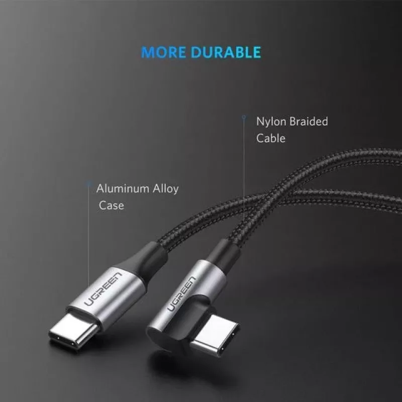 Ugreen 50123 USB-C laidas USB 2.0 1 m juodas, sidabrinis