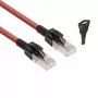 ACT Red 3 metrai U/UTP CAT6A LSZH užrakinamas lizdinis kabelis su RJ45 jungtimis