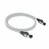 ACT pilkas 1 m S/FTP CAT6A IDC 4PPoE / PoE++ 100W LSZH šuoliukas su RJ45 jungtimis, be užkliuvimo
