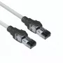 ACT pilkas 2 m S/FTP CAT6A IDC 4PPoE / PoE++ 100W LSZH pataisos laidas su RJ45 kištukais