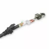 ACT Black 3 m S/FTP CAT6A IDC 4PPoE / PoE++ 100W LSZH lizdinis kabelis su RJ45 jungtimis