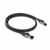 ACT Black 5 m S/FTP CAT6A IDC 4PPoE / PoE++ 100W LSZH patch kabelis su apsaugotais RJ45 kištukais