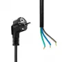 Microconnect MC-PE005SCHB-OE maitinimo laidas, Schuko, atviras galas, 5 m, juodas
