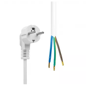 Microconnect MC-PE005SCHW-OE maitinimo laidas Schuko į atvirus galus 5 m baltas
