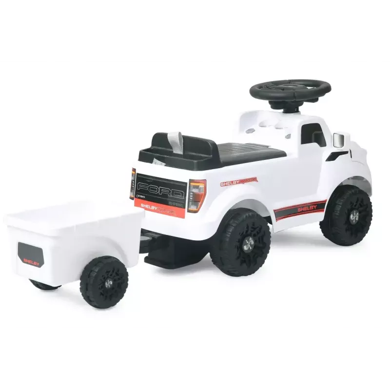 Vaikiškas automobilis Jamara Shelby Ford F-150 Raptor – baterijomis maitinamas, 1 vieta, 4 ratai, juoda/balta