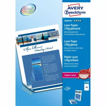 Fotopopierius A4 Avery Premium Colour Laser 170 g/m² blizgus baltas 1298