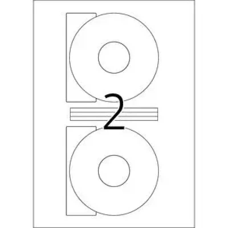 CD etiketės HERMA A4 Ø 116 mm balta matinė nepermatoma 50 vnt.