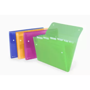 Rexel ICE Expander 6 kišenės, asorti, mėlyna, rožinė, skaidri, turkio, A4, 120 lapų