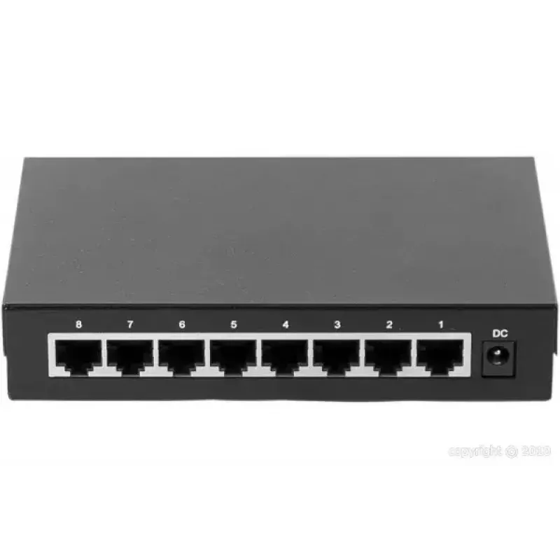 Nevaldomas jungiklis Dexlan 891008 8 prievadų Gigabit Ethernet juodas