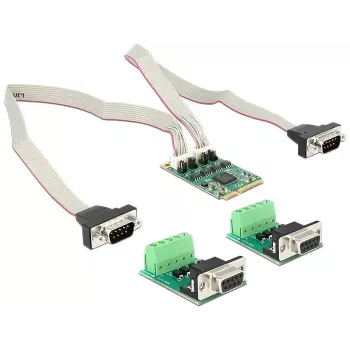 DeLOCK 95245 Mini PCI Express sąsajos plokštė su dviem COM prievadais
