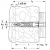 Fischer universalus kaištis UX 5 x 30 R su atrama
