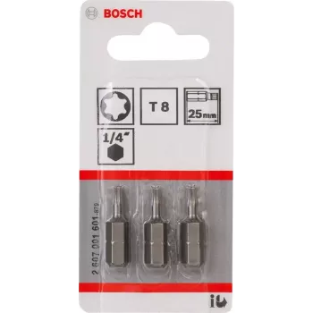 Bosch 2607001601 T8 kietasis antgalis 3 vnt. 25 mm