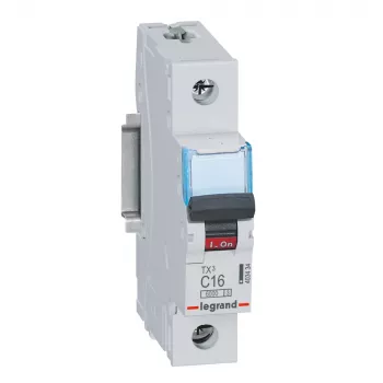 Legrand TX3 automatinis jungiklis 1 poliaus, C charakteristika, 16A, 230V