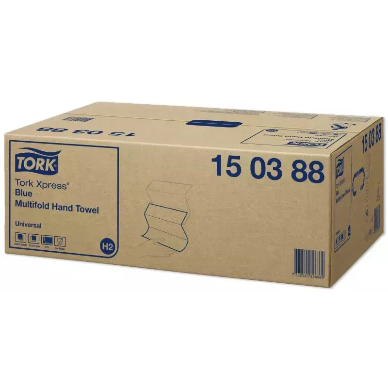 Popieriniai rankšluosčiai Tork 150388 237 lapų mėlyni