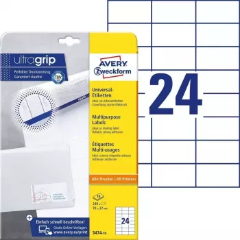 Lipni etiketė stačiakampė AVERY 3474-10