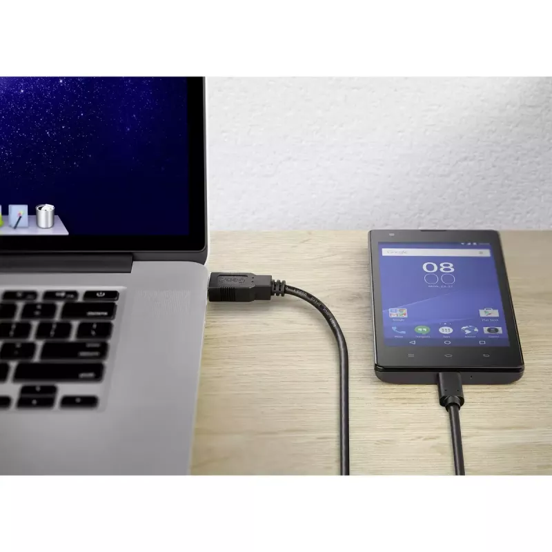 USB laidas Conrad Renkforce 1460360 USB 3.2 Gen 2 1 m USB A USB C juodas
