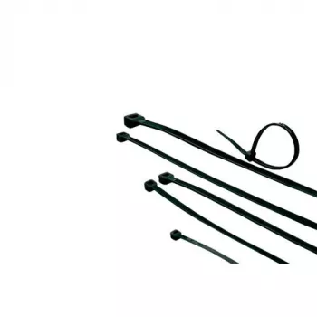 ACT kabelio raištis - juodas, ilgis 450 mm, plotis 8,0 mm, atsegamas, nailonas