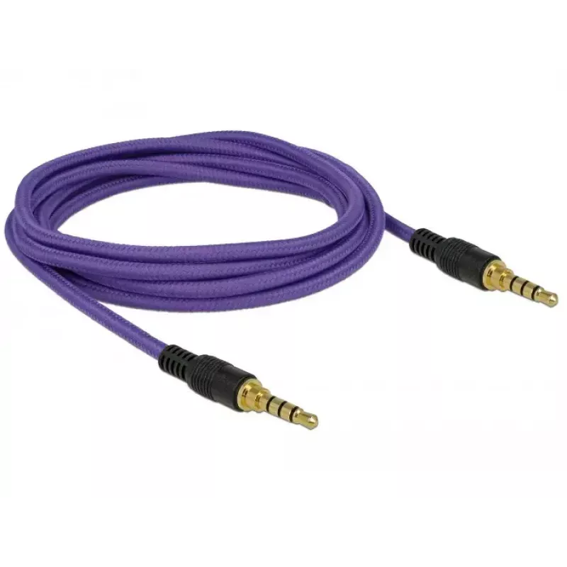 Garso kabelis 3,5 mm lizdas – lizdas DeLOCK 85599 2 m violetinis