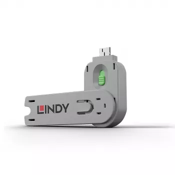 Lindy USB Type-A prievado blokavimo raktas, žalias