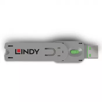 Lindy USB Type-A prievado blokavimo raktas, žalias