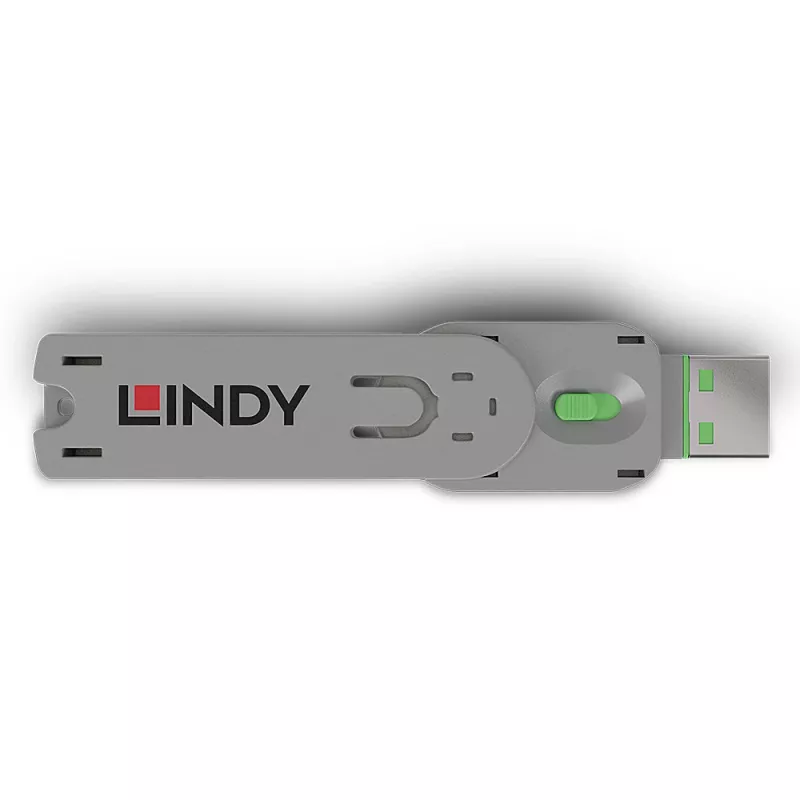 Lindy USB Type-A prievado blokavimo raktas, žalias