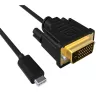 ACT USB Type C į DVI vyriškas konversijos kabelis 4K/30Hz, 2 metrai