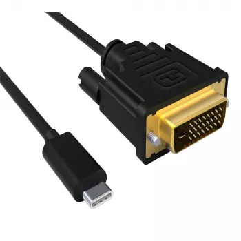 ACT USB Type C į DVI vyriškas konversijos kabelis 4K/30Hz, 2 metrai