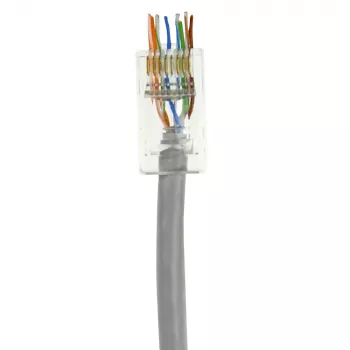 ACT RJ45 (8P/8C) CAT6 Easyconnect neekranuotas modulinis jungiklis apvaliam kabeliui su vientisais arba suvytais laidininkais