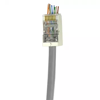 ACT RJ45 (8P/8C) CAT6 Easyconnect ekranuotas modulinis jungiklis apvaliam kabeliui su vientisais arba suvytais laidininkais
