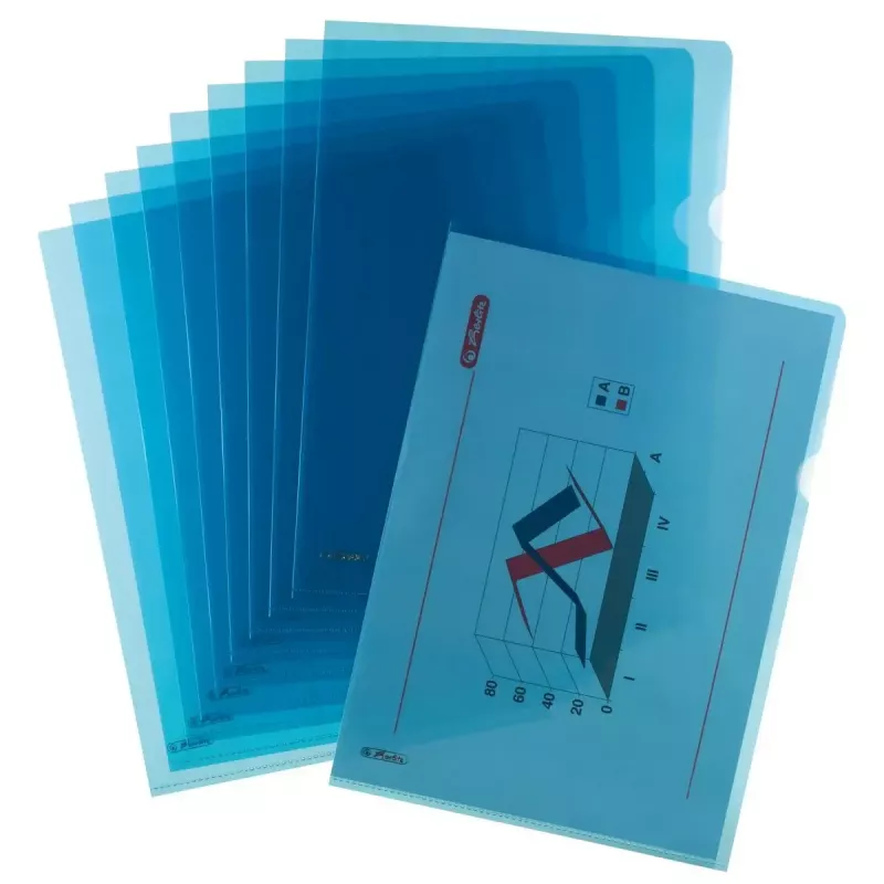 Segtuvas polipropileninis (PP) Herlitz 50009107 mėlynas A4