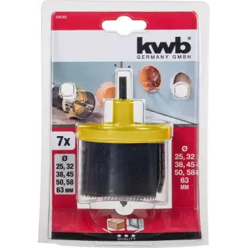 Pjūklelių rinkinys KWB 599100 7 vnt. 6,3 cm medžiui ir plastikui