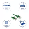ACT Green 5 metrų LSZH U/FTP CAT6A plonas jungiamasis kabelis su apsaugotais RJ45 kištukais