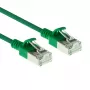 ACT Green 0,25 m LSZH U/FTP CAT6A plonas centrinio tinklo pataisinis laidas su apsauga nuo užkabinimo ir RJ45 jungtimis