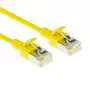 ACT Yellow 2 metrų LSZH U/FTP CAT6A plonas duomenų centro pataisos laidas su apsauginiais RJ-45 lizdais
