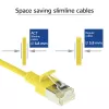 ACT Yellow 5 metrų LSZH U/FTP CAT6A plonas duomenų centro pataisinis laidas su RJ45 jungtimis