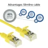 ACT Yellow 5 metrų LSZH U/FTP CAT6A plonas duomenų centro pataisinis laidas su RJ45 jungtimis