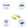 ACT Yellow 5 metrų LSZH U/FTP CAT6A plonas duomenų centro pataisinis laidas su RJ45 jungtimis