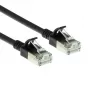 ACT Black 1 m LSZH U/FTP CAT6A plonas duomenų centro pataisos laidas su apsauga nuo užkabinimo, RJ45 jungtimis